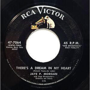 Jaye P. Morgan 45 RPM "There's A Dream In My Heart / Take A Chance" VG Pop '57